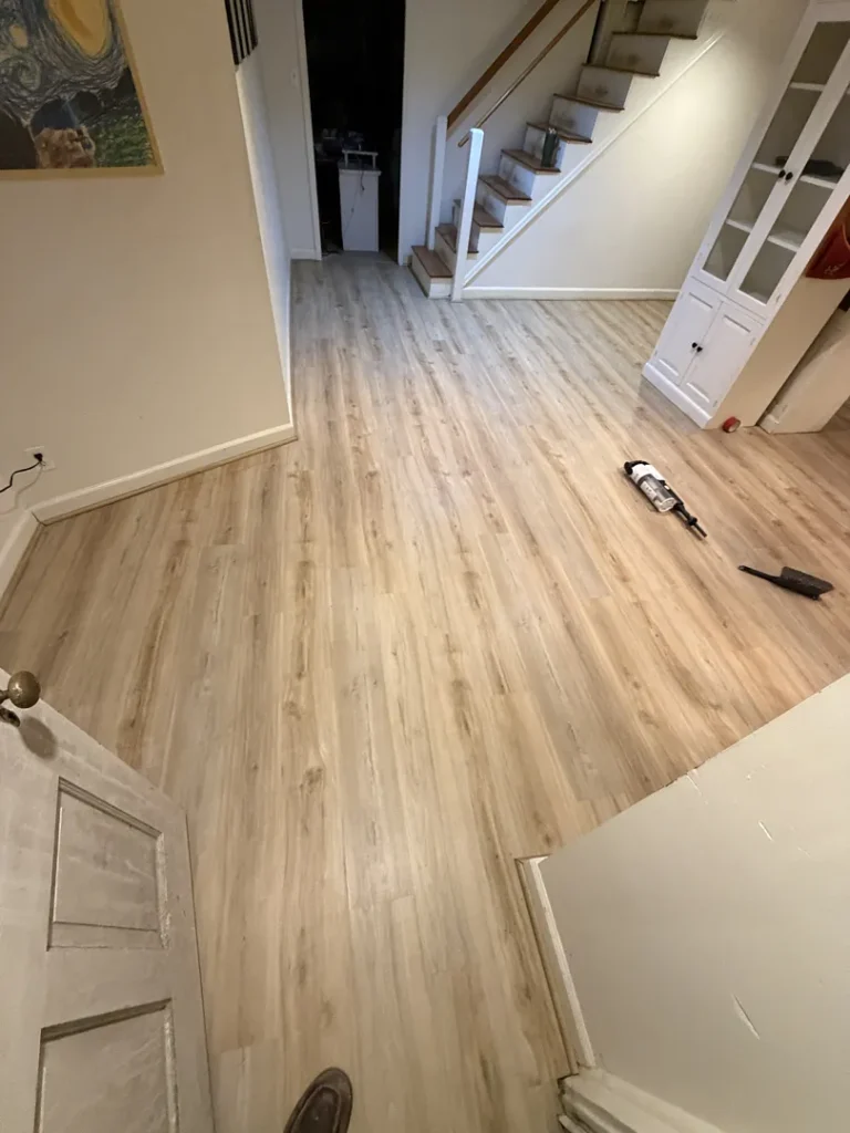 Bathroom Renovation and Flooring Installation in Wynnewood — LVP flooring installation