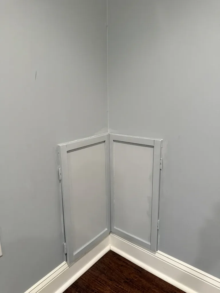 Drywall Repair and Custom Access Panel Installation in Philadelphia — corner section removal